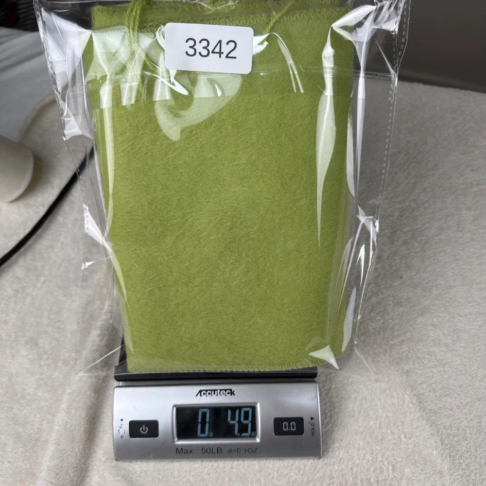 Alpaca Camargo Lime Green Alpaca Wool Fringed Scarf Made in Peru Solid Wrap